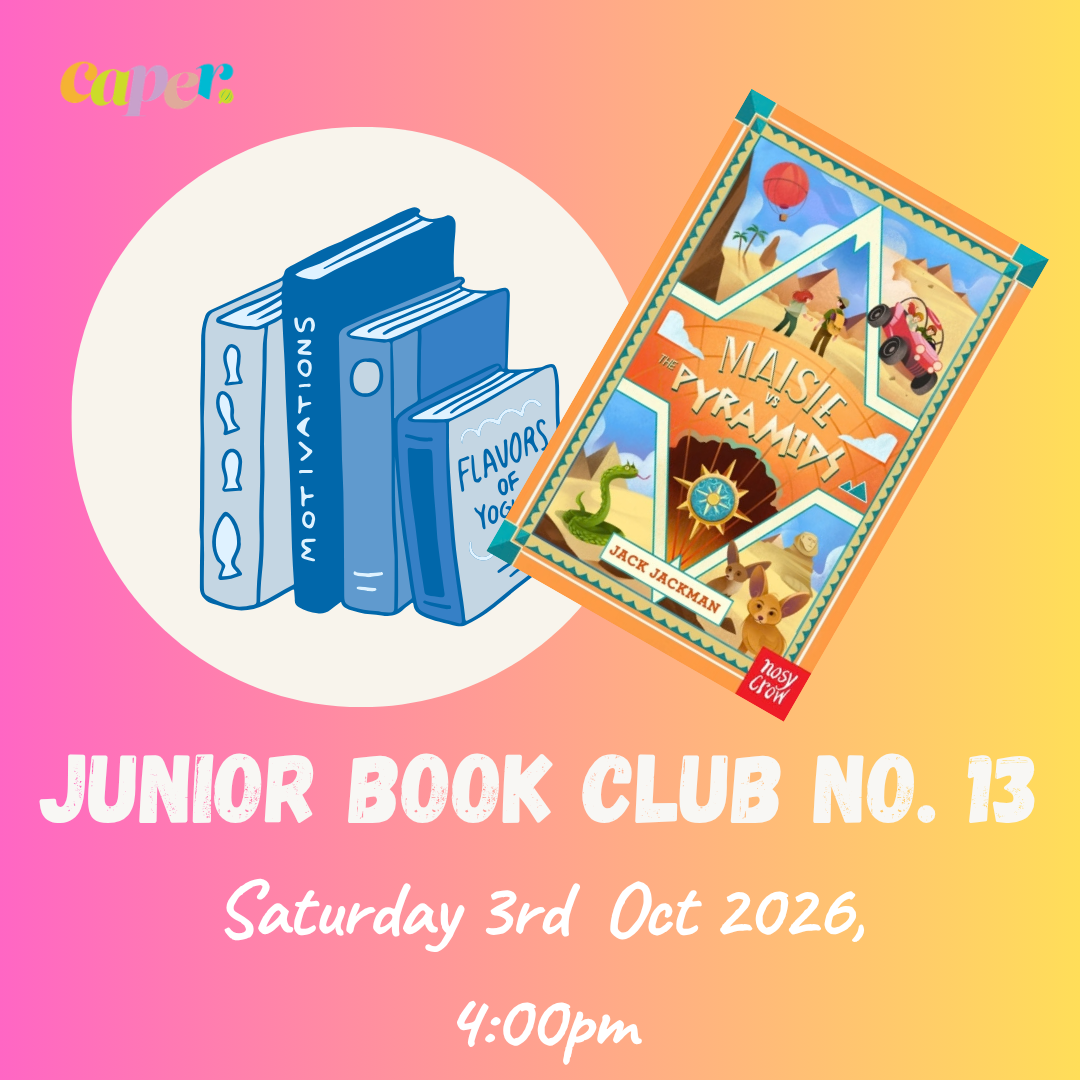 Image of book cover and event details