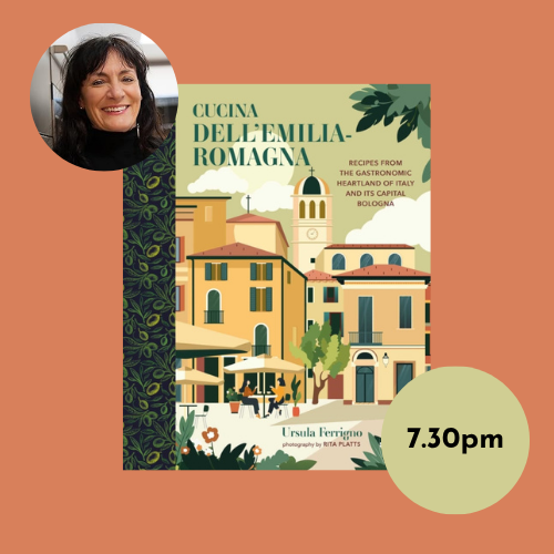 Poster with event title and book cover