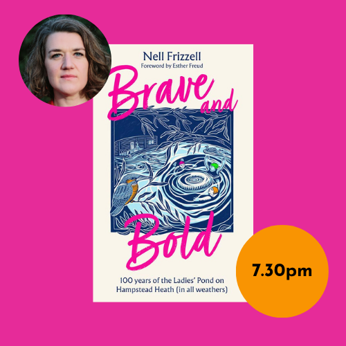 Poster with event title and book cover