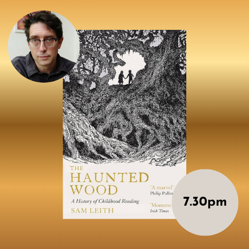 Image of book cover and author photo with abstract background