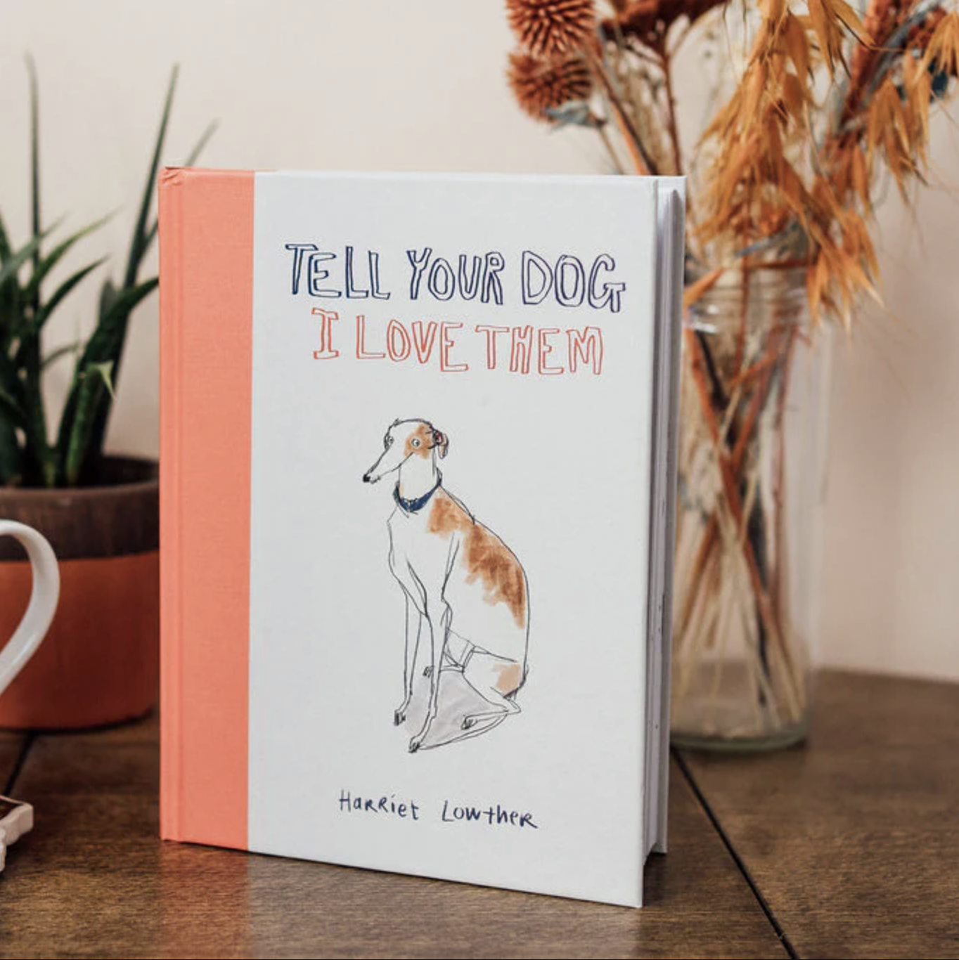 Image of book cover on desk background