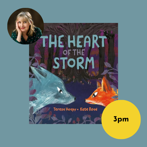 Image of book cover, author and event details