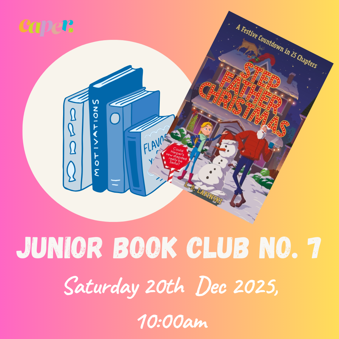 Image of book cover and event details