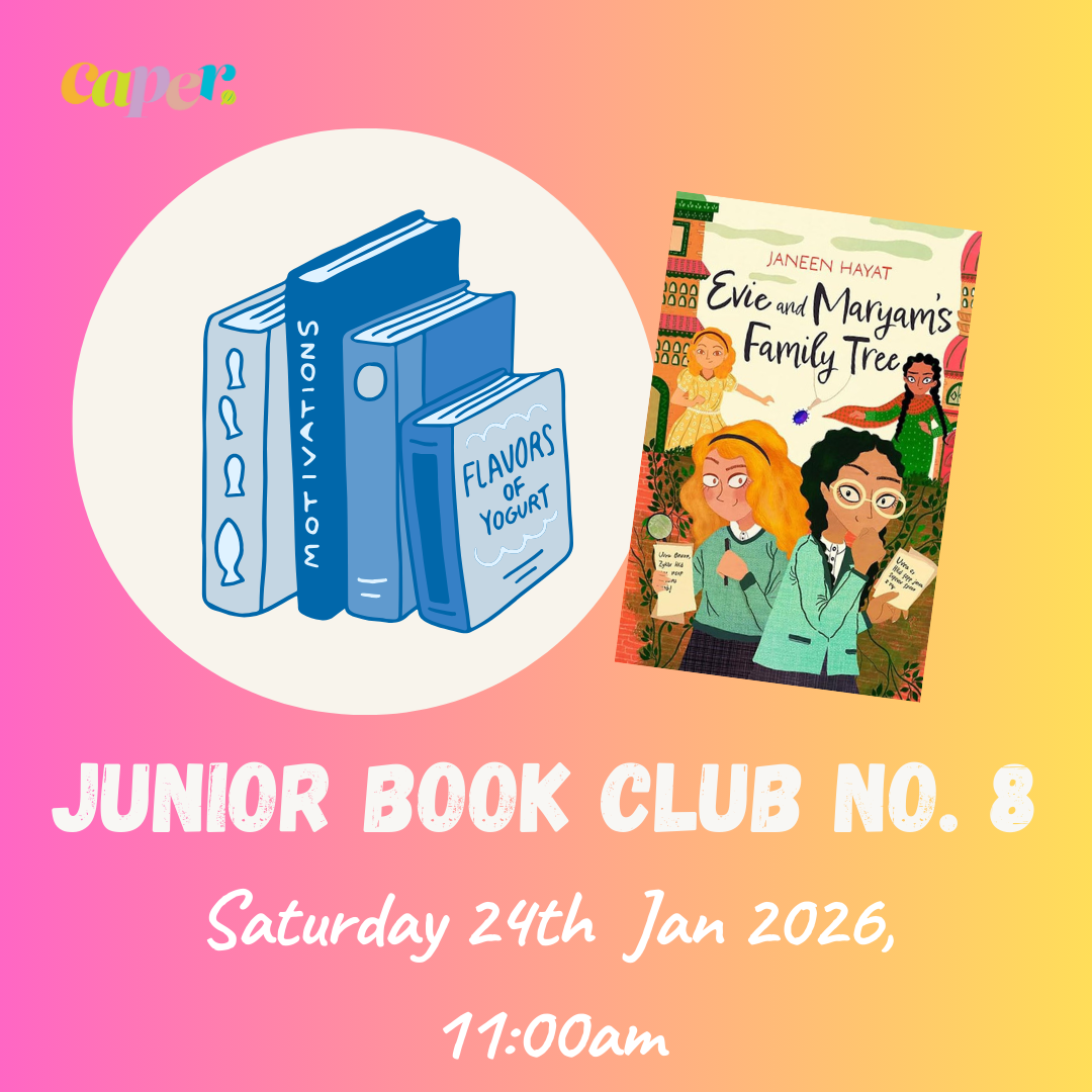 Image of book cover and event details