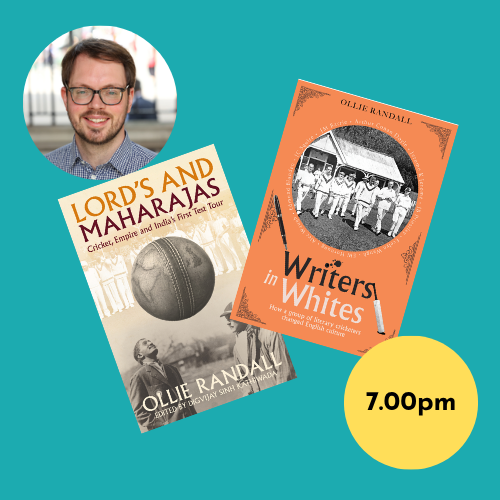 Poster with event title and book cover